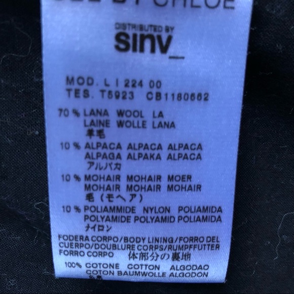 See by Chloe Jacket Wool Alpaca US 6 Animal Print - Picture 8 of 8